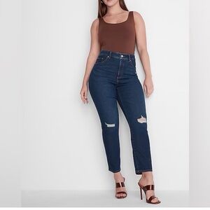 Express High Rise Blue Jeans